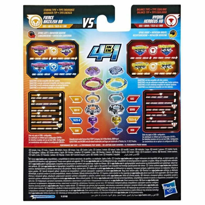 Titirez Hasbro Hydra Kerbeus K8 VS Fierce Bazilisk B8 Beyblade 2 Unități