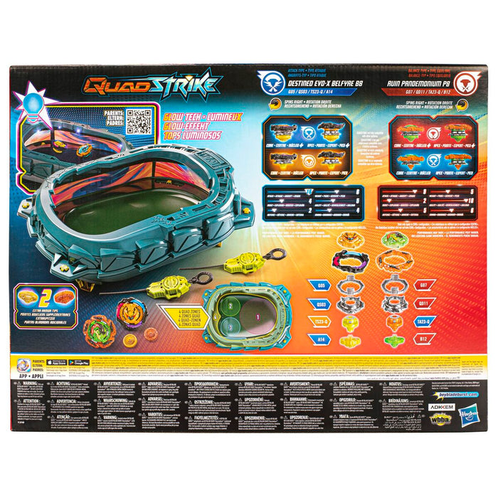 Jucărie Set de Stadion cu titireze de luptă Beyblade Burst - Quad Strike