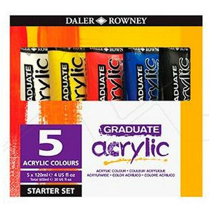 Vopsea acrilică Daler Rowney Multicolor 5 Piese 120 ml