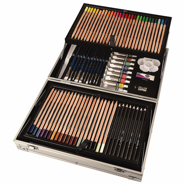 Set de pictură Daler Rowney 122 Piese Servietă Multicolor