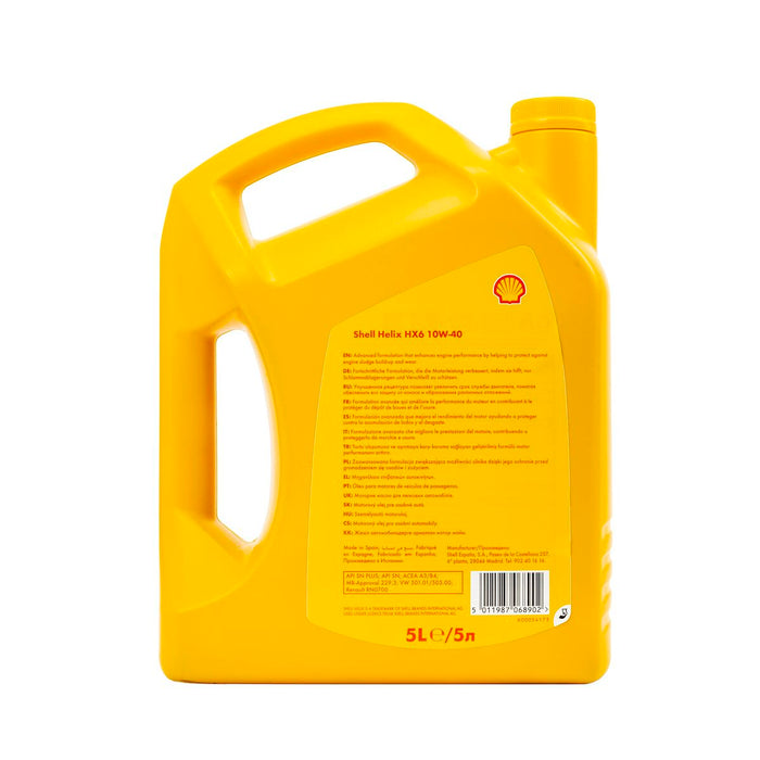 Ulei motor auto Shell Helix HX6 5 L 10W40