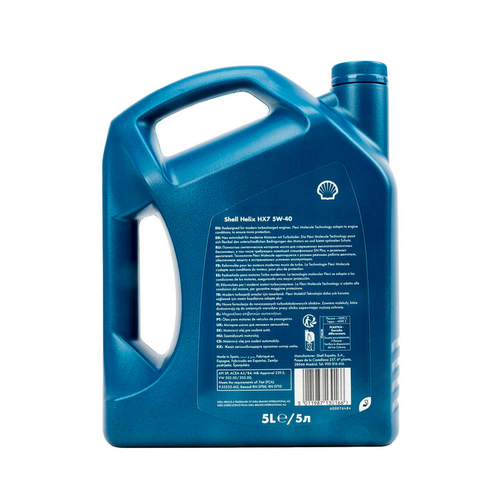 Ulei motor auto Shell Helix HX7 5W40 5 L