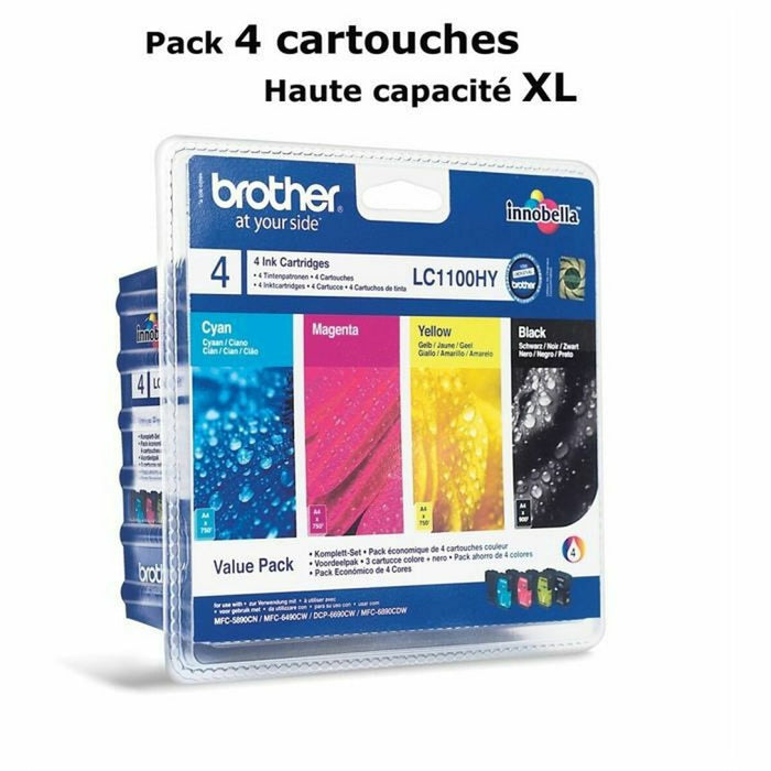 Cartuș cu Cerneală Originală Brother LC-1100HYVALBP Negru/Cyan/Magenta/Galben