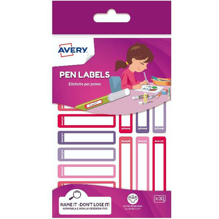 Etichete autoadezive Avery RESMI30F-UK Alb Roșu 10 x 50 mm (30 Unități)