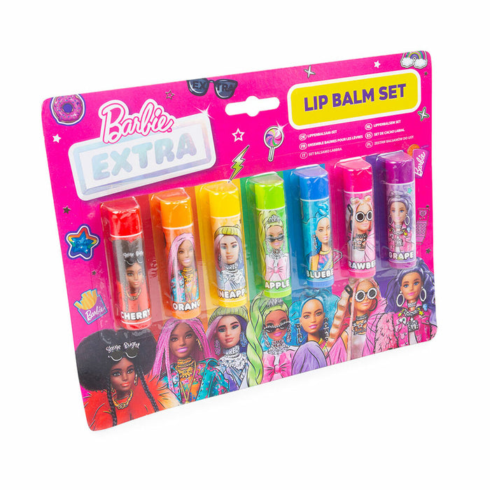 Balsam de Buze Colorat Barbie Infantil 7 Piese