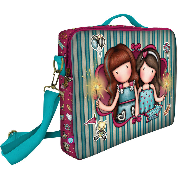 Servietă pentru Laptop Gorjuss Fireworks 14,1'' Castaniu (37.5 x 29.5 x 6 cm)