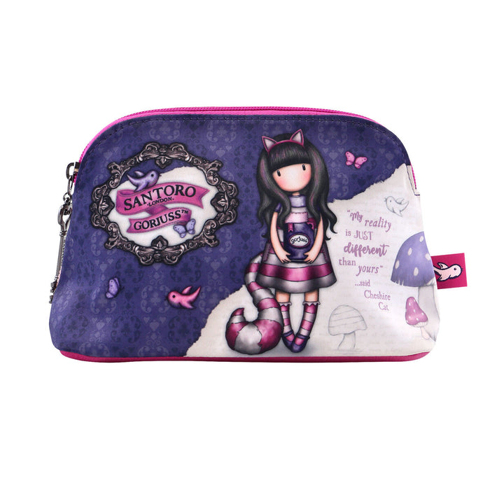 Trusă de Voiaj Gorjuss Cheshire cat Mov (21 x 14 x 8.5 cm)