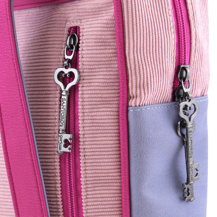 Rucsac Gorjuss Cheshire cat Roz Mov (27 x 10 x 37 cm)