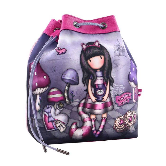 Geantă rucsac pentru copii Gorjuss Cheshire cat Mov 25.5 x 28 x 17.5 cm