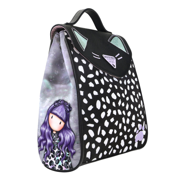 Rucsac Casual Gorjuss Smitten kitten Negru Alb (23 x 11 x 27 cm)