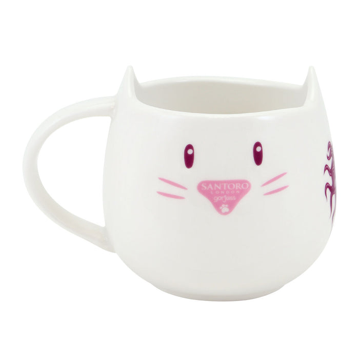 Set Gorjuss Purrrrrfect love Hrnek Suport pentru pahare 2 Piese Ceramică Leopard