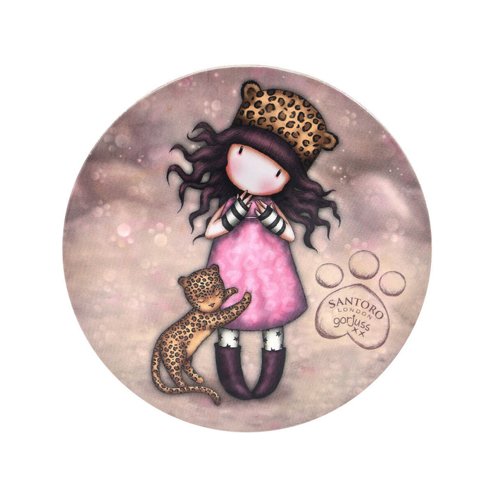 Set Gorjuss Purrrrrfect love Hrnek Suport pentru pahare 2 Piese Ceramică Leopard