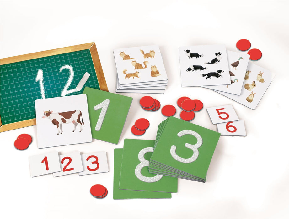 Joc educativ Clementoni Montessori, Numere tactile, 3-6 ani, 10 carduri tactile