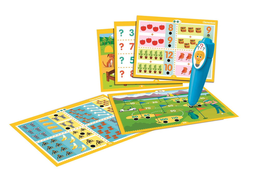 Joc educativ interactiv Clementoni Education, 500 de întrebări cu numere, 5–7 ani, 60 de activități