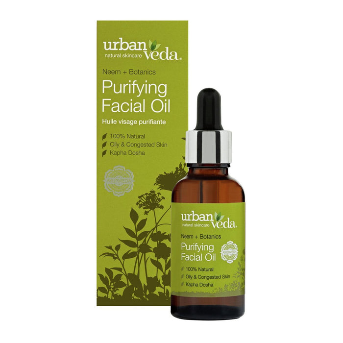 Ulei de față Urban Veda Purifying, pentru ten gras și congestionat, 30 ml