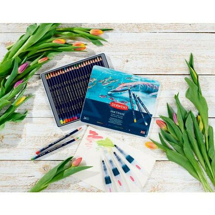 Creioane DERWENT Inktense 24 Piese Multicolor (24 Piese)