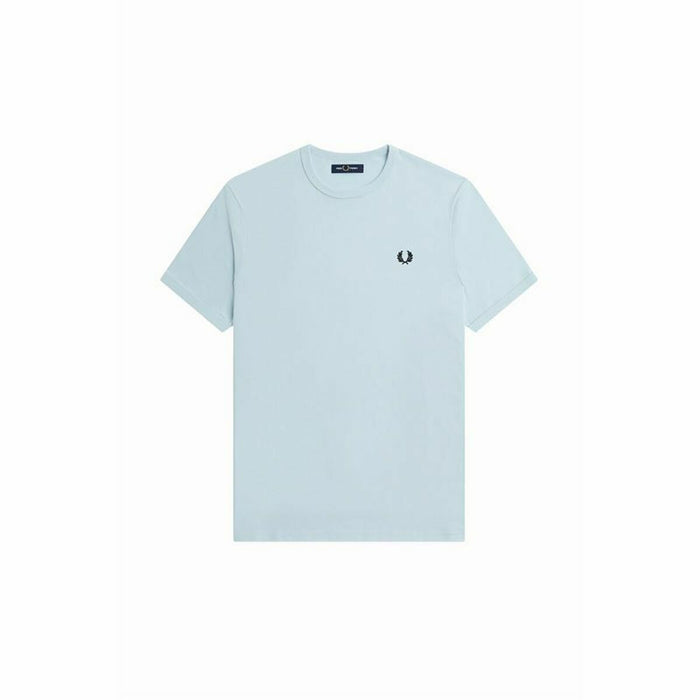 Tricou cu Mânecă Scurtă Bărbați Fred Perry Ringer  Albastru celest