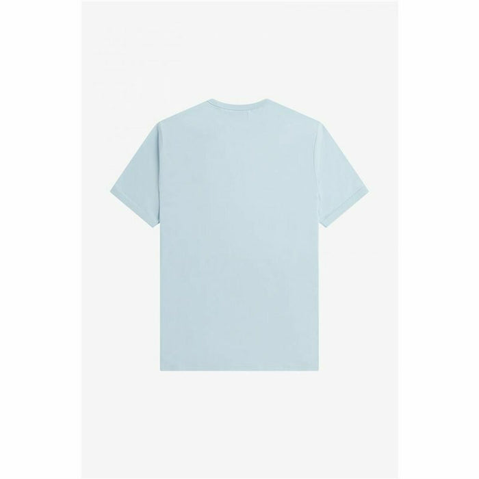 Tricou cu Mânecă Scurtă Bărbați Fred Perry Ringer  Albastru celest