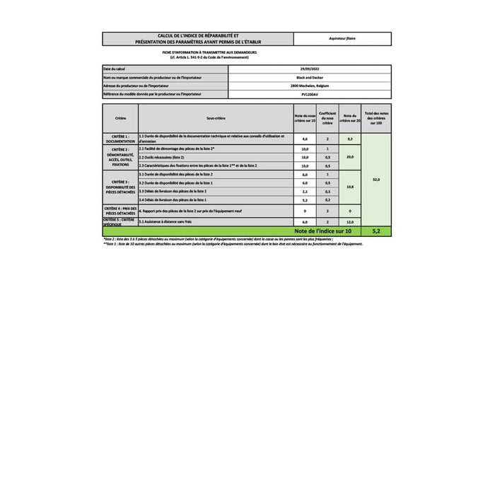 Aspirator Manual Ciclonic Black & Decker PV1200AV