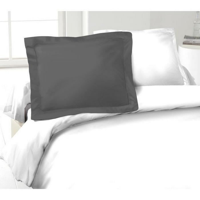 Față de pernă Lovely Home Gri închis 100 % bumbac 2 Piese (50 x 70 cm)