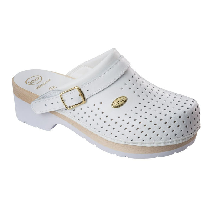 Saboți Scholl Clog Alb