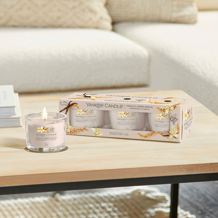 Set de Lumânări Parfumate Yankee Candle Vanilla Crème Brûlée 37 g 3 Unități