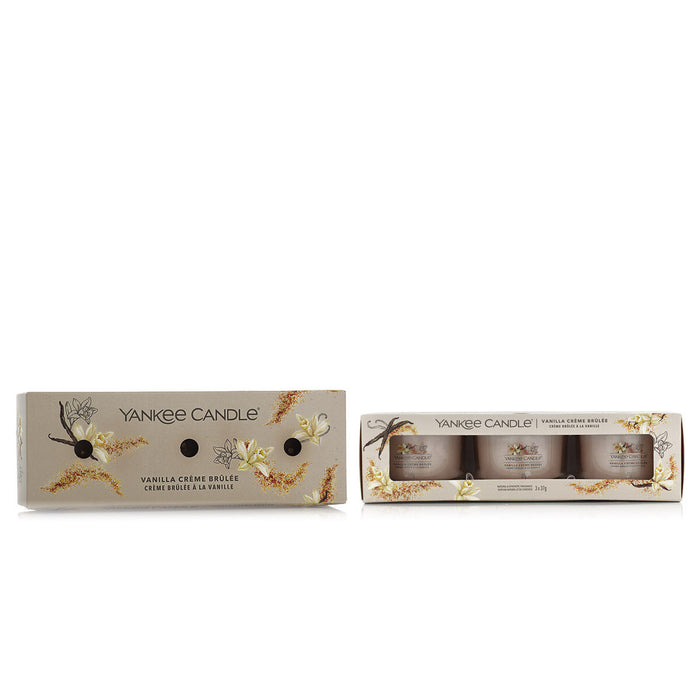 Set de Lumânări Parfumate Yankee Candle Vanilla Crème Brûlée 37 g 3 Unități