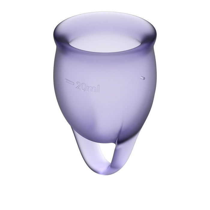 Cupe menstruale reutilizabile, Satisfyer Feel Confident, 15 și 20 ml, 2 buc.