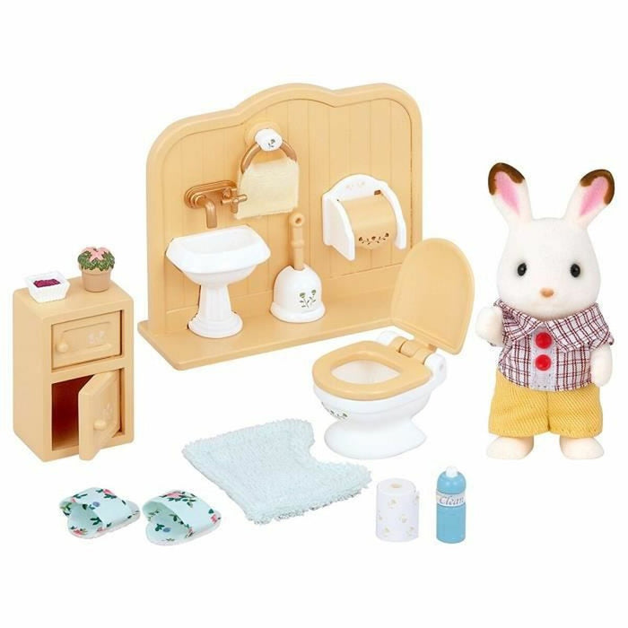 Figurine de Acțiune Sylvanian Families Chocolate Rabbit and Toilet Set