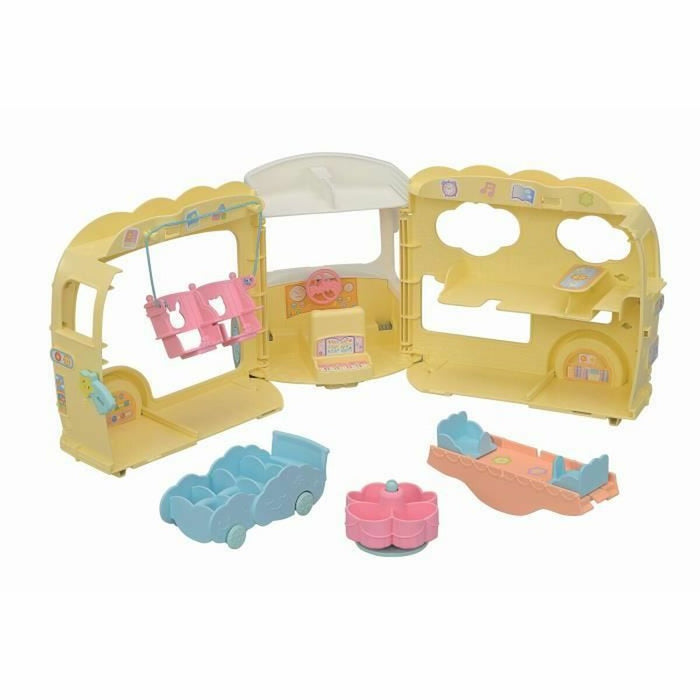 Accesorii pentru căsuțe de păpuși Sylvanian Families 5744 Rainbow Fun Nursery Bus