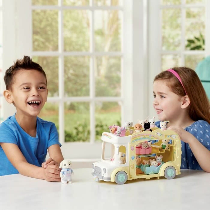 Accesorii pentru căsuțe de păpuși Sylvanian Families 5744 Rainbow Fun Nursery Bus