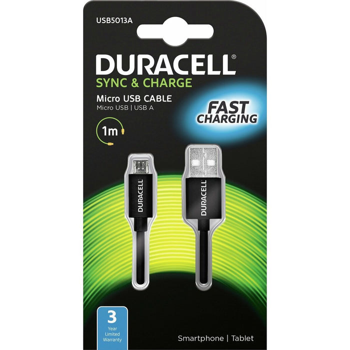 Cablu USB DURACELL USB5013A 1 m Negru (1 Unități)