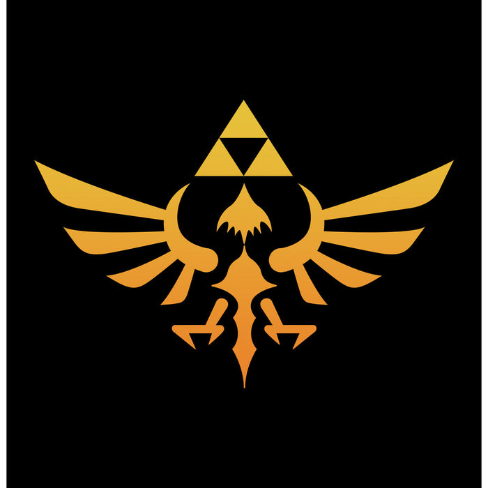 Tricou cu Mânecă Scurtă The Legend of Zelda Hyrule Logo Negru Unisex