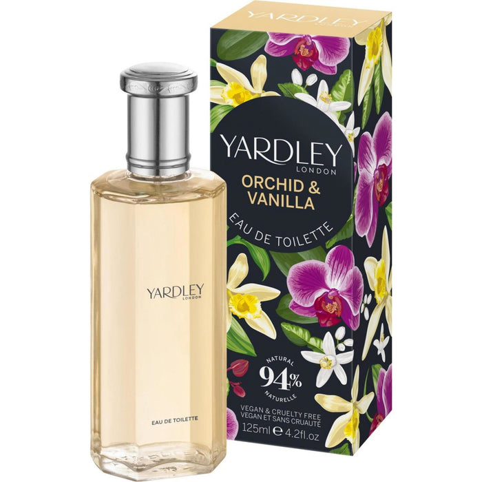 Apă de toaletă Yardley Orchid & Vanilla, pentru femei, 125 ml