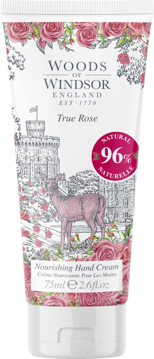 Cremă pentru mâini Woods Of Windsor True Rose, hrănitoare, 75 ml