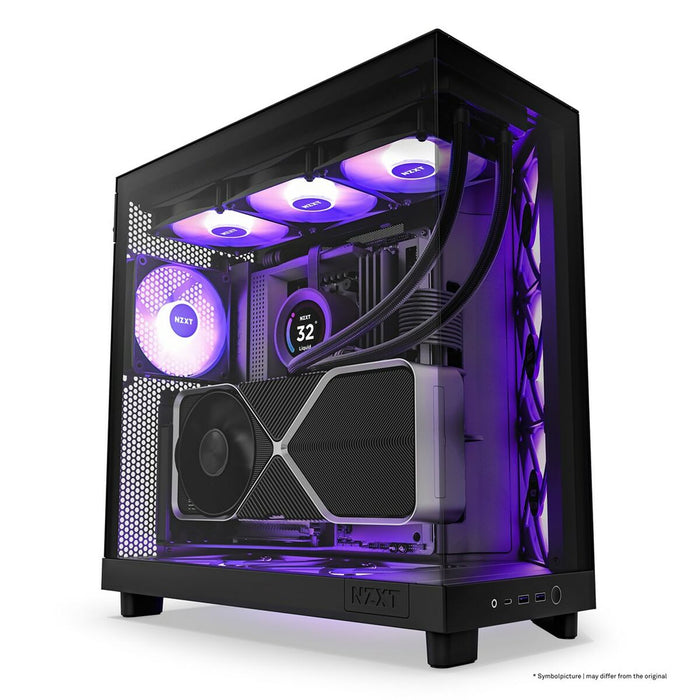 Unitate Semi-tower ATX NZXT CC-H61FB-R1 Albastru Negru Roșu Verde