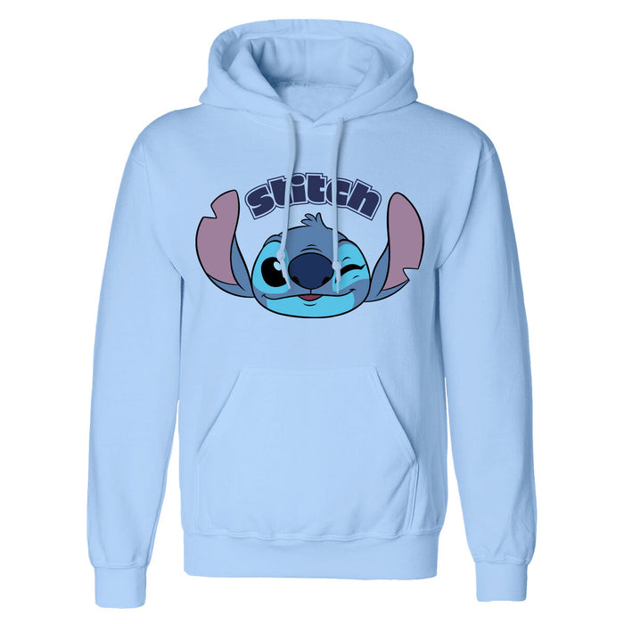 Hanorac cu Glugă Unisex Stitch Cute Face Albastru