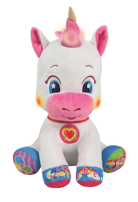 Jucărie de pluș interactivă Clementoni Baby, Baby Unicorn, 6+ luni, versiune în limba maghiară