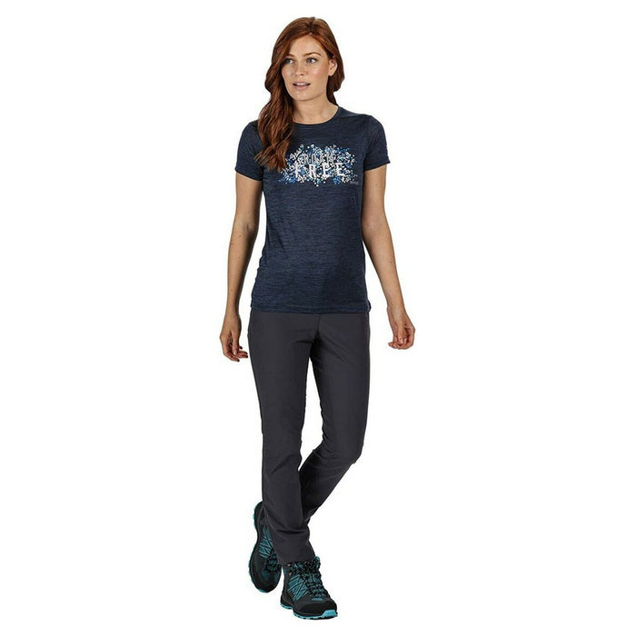 Tricou cu Mânecă Scurtă Femei Regatta Fingal V 40 Gri închis