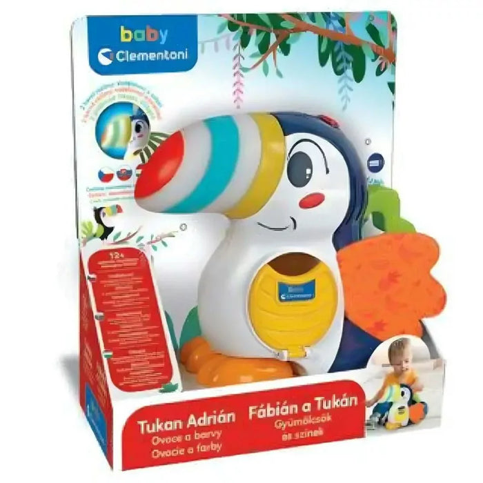 Jucărie interactivă Clementoni Baby, Tucan, lumini și sunete
