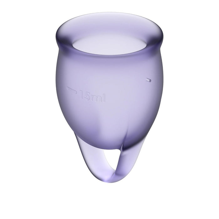 Cupe menstruale reutilizabile, Satisfyer Feel Confident, 15 și 20 ml, 2 buc.