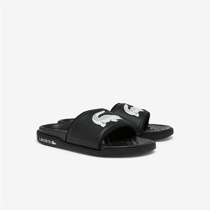 Șlapi pentru Damă Lacoste Croco Dualiste Synthetic Logo Strap Negru
