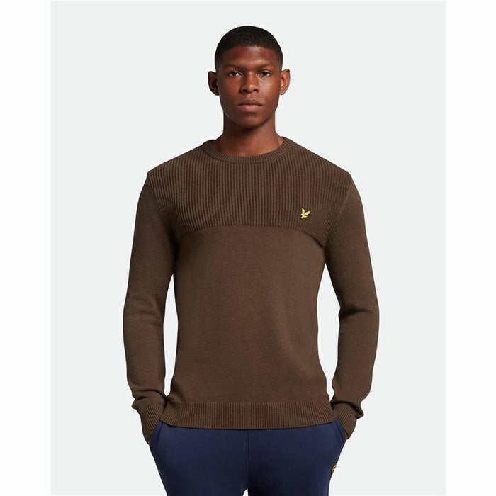Hanorac fără Glugă Bărbați Lyle & Scott V1-Crew Măslină