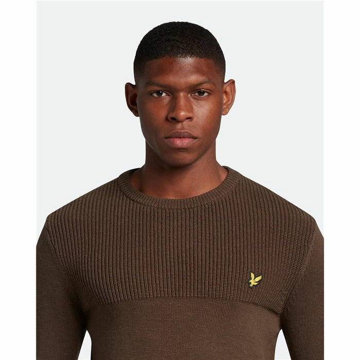 Hanorac fără Glugă Bărbați Lyle & Scott V1-Crew Măslină