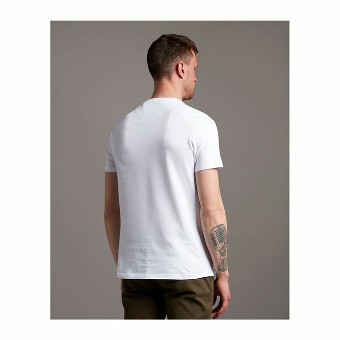 Tricou cu Mânecă Scurtă Bărbați Lyle & Scott V1-Plain Alb Bărbați