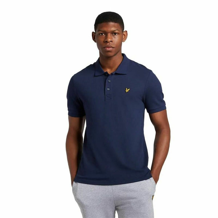 Tricou Polo cu Mânecă Scurtă Bărbați Lyle & Scott V1-Plain Albastru