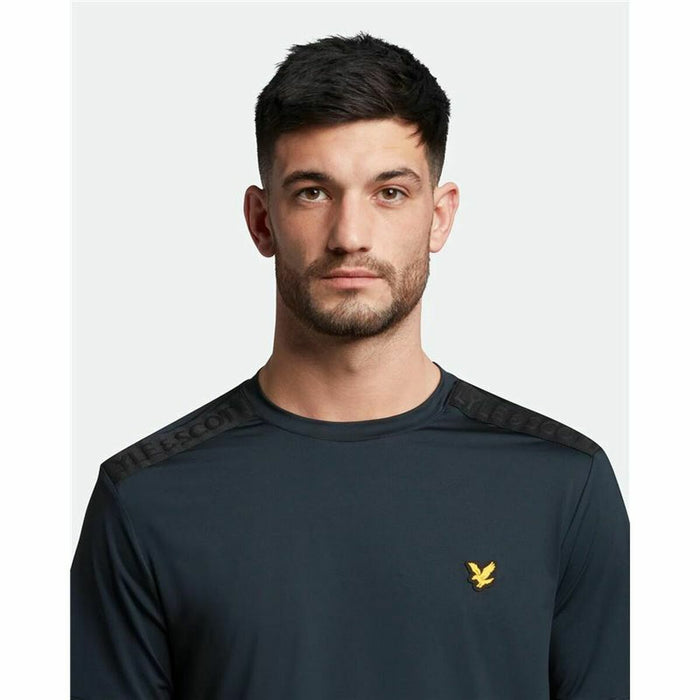 Tricou cu Mânecă Scurtă Lyle & Scott Sp1-Shoulder Branded Negru Bărbați