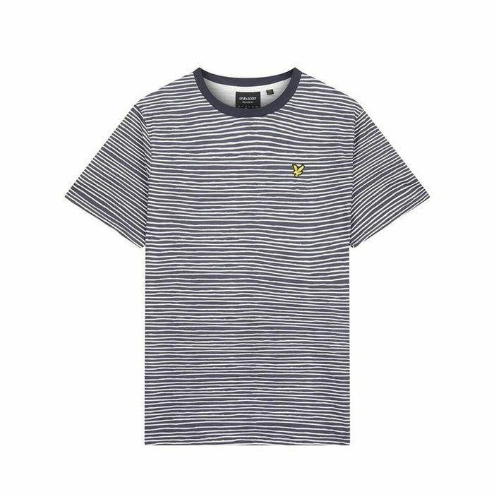 Tricou cu Mânecă Scurtă Lyle & Scott V1-Breton Stripe Alb Bleumarin Bărbați