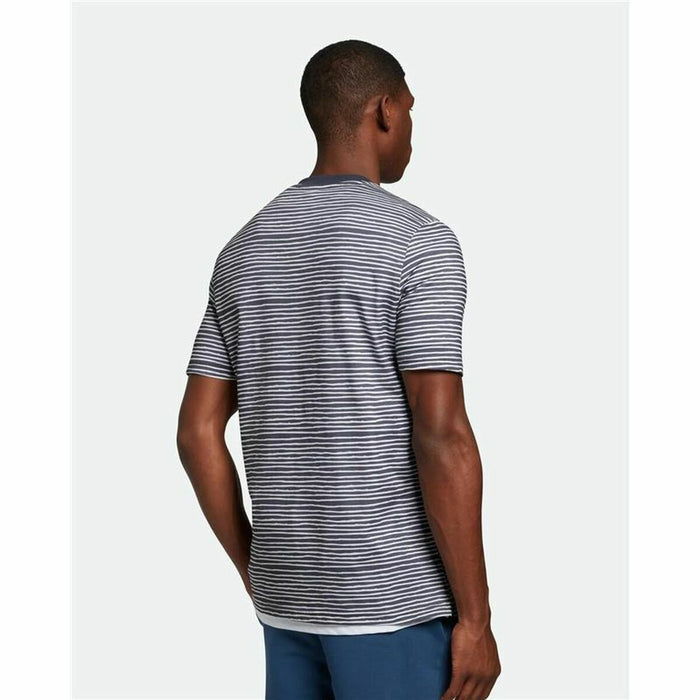 Tricou cu Mânecă Scurtă Lyle & Scott V1-Breton Stripe Alb Bleumarin Bărbați