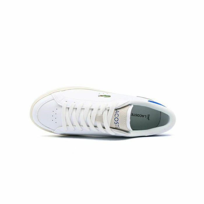 Adidași Casual Bărbați Lacoste Powercourt Leather Alb